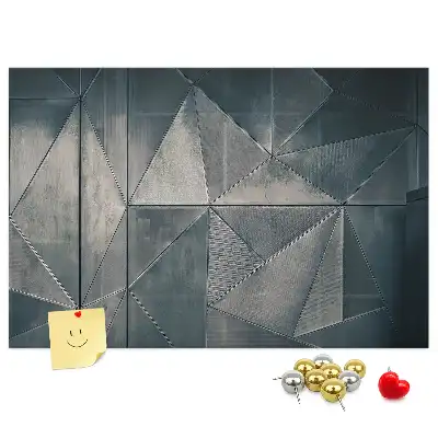 Printed Cork Memo Board Metal abstraction