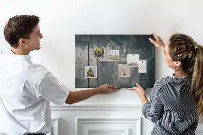 Metal Abstraction Printed Cork Memo Board