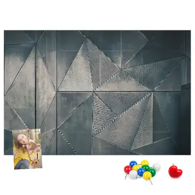 Metal Abstraction Printed Cork Memo Board