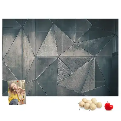 Printed Cork Memo Board Metal abstraction
