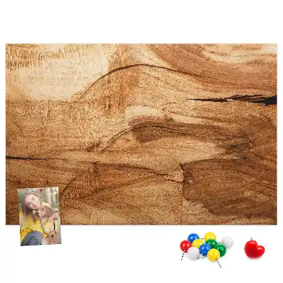 Printed Cork Board with Wood Texture