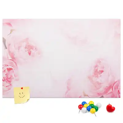 Printed Cork Memo Board Blooming flowers