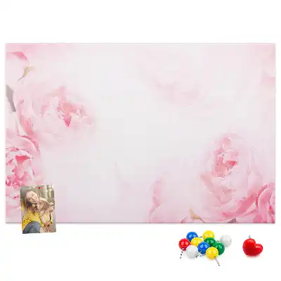 Blooming Flowers Printed Cork Memo Board