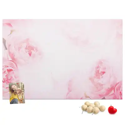 Blooming Flowers Printed Cork Memo Board