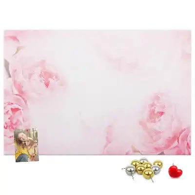Printed Cork Memo Board Blooming flowers