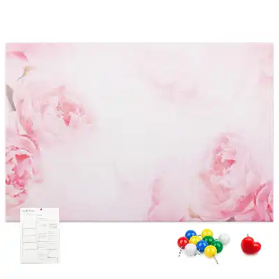 Blooming Flowers Printed Cork Memo Board