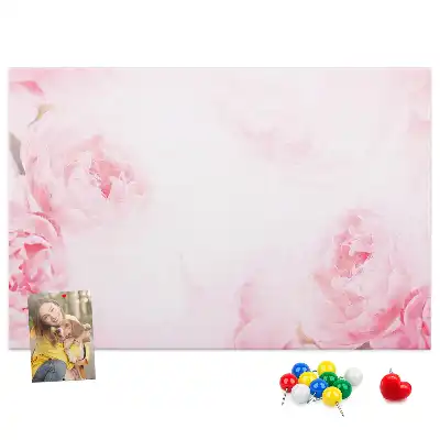 Blooming Flowers Printed Cork Memo Board