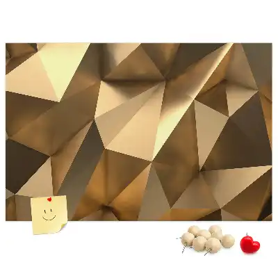 Cork memo board Triangles abstraction