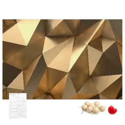 Cork memo board with abstract triangles design