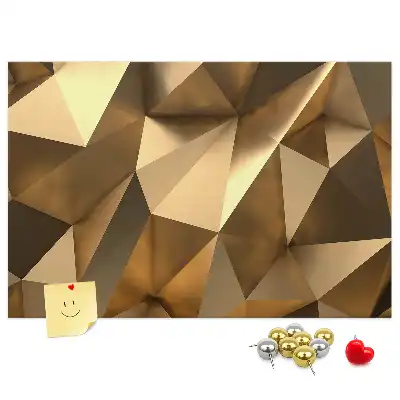 Cork memo board with abstract triangles design