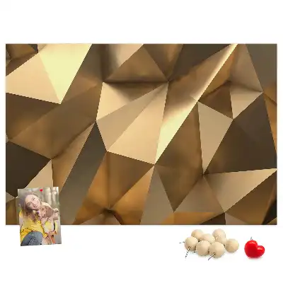 Cork memo board Triangles abstraction