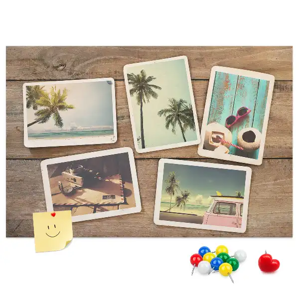 Printed Cork Board for Polaroid Photos