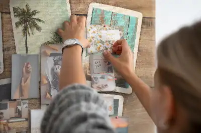 Printed Cork Board Polaroid photos