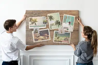 Printed Cork Board for Polaroid Photos