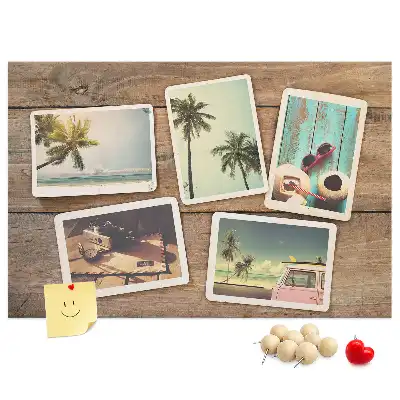 Printed Cork Board for Polaroid Photos