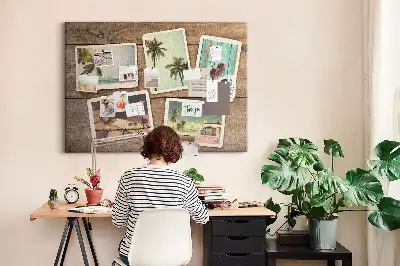 Printed Cork Board for Polaroid Photos