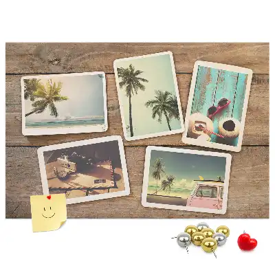 Printed Cork Board for Polaroid Photos