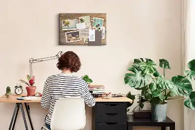 Printed Cork Board for Polaroid Photos