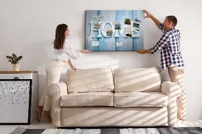 Cork memo board Home lettering