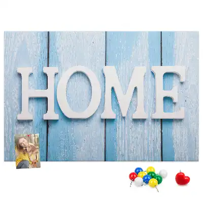 Cork memo board with Home lettering