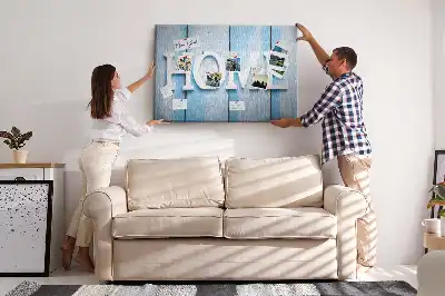 Cork memo board with Home lettering