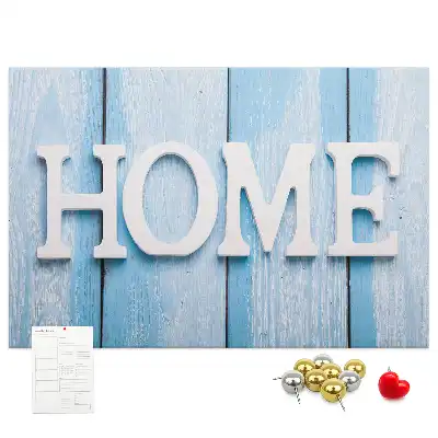 Cork memo board with Home lettering