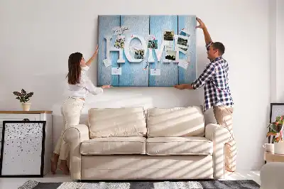 Cork memo board with Home lettering