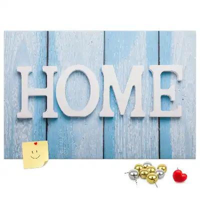 Cork memo board with Home lettering