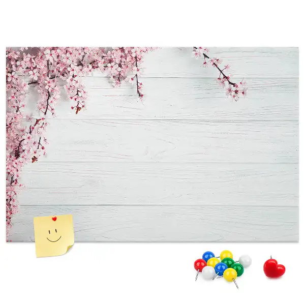 Spring Flowers Printed Cork Board