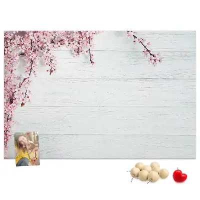 Spring Flowers Printed Cork Board