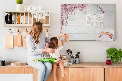 Spring Flowers Printed Cork Board