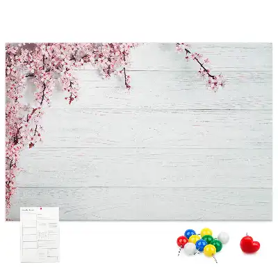 Printed Cork Board Spring flowers