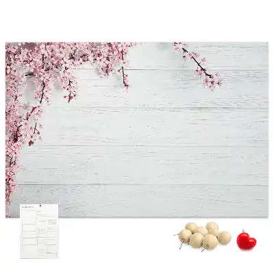 Printed Cork Board Spring flowers