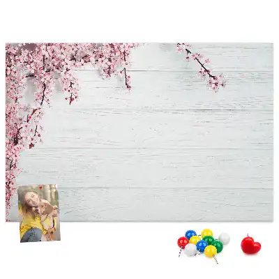 Spring Flowers Printed Cork Board