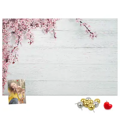 Spring Flowers Printed Cork Board
