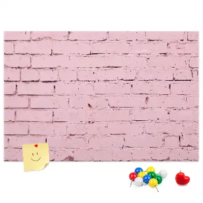Printed Cork Memo Board with Brick Wall Design