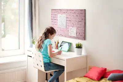 Printed Cork Memo Board with Brick Wall Design
