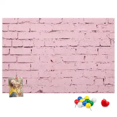 Printed Cork Memo Board with Brick Wall Design