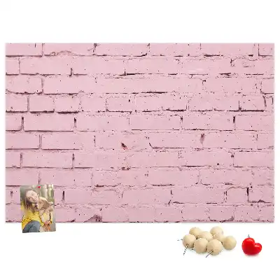 Printed Cork Memo Board with Brick Wall Design