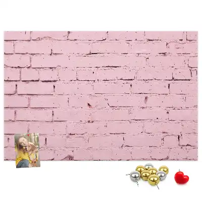 Printed Cork Memo Board with Brick Wall Design