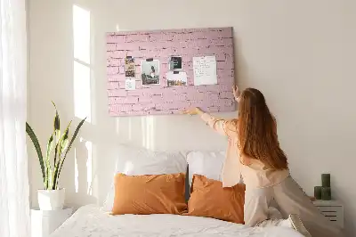 Printed Cork Memo Board with Brick Wall Design