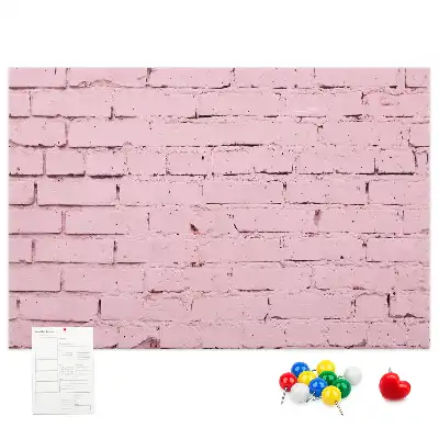 Printed Cork Memo Board Bricks wall