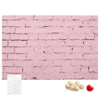 Printed Cork Memo Board Bricks wall