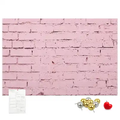 Printed Cork Memo Board with Brick Wall Design