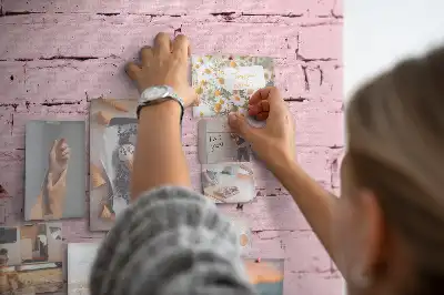 Printed Cork Memo Board with Brick Wall Design