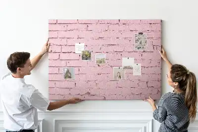 Printed Cork Memo Board with Brick Wall Design