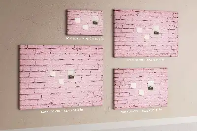 Printed Cork Memo Board Bricks wall