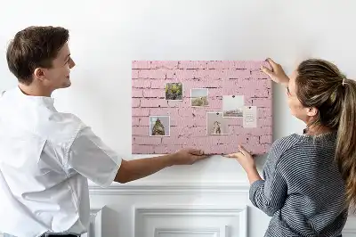 Printed Cork Memo Board with Brick Wall Design