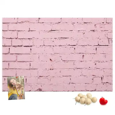 Printed Cork Memo Board with Brick Wall Design