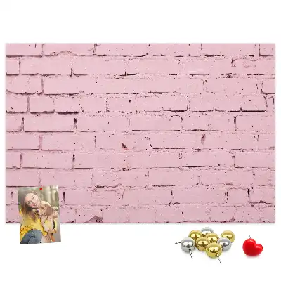 Printed Cork Memo Board with Brick Wall Design